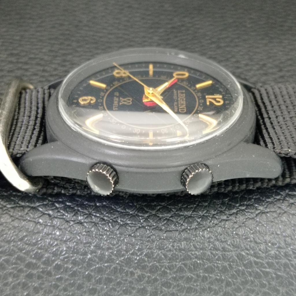 SCHWEIZER VINTAGE LEGEND MANUELLES AUFZUG HERREN ÜBERHOLTE WEckerUHR a707532-1