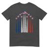 Patriotic Fighter Jets Usa Flag Red White Blue 4th Of July Tshirt