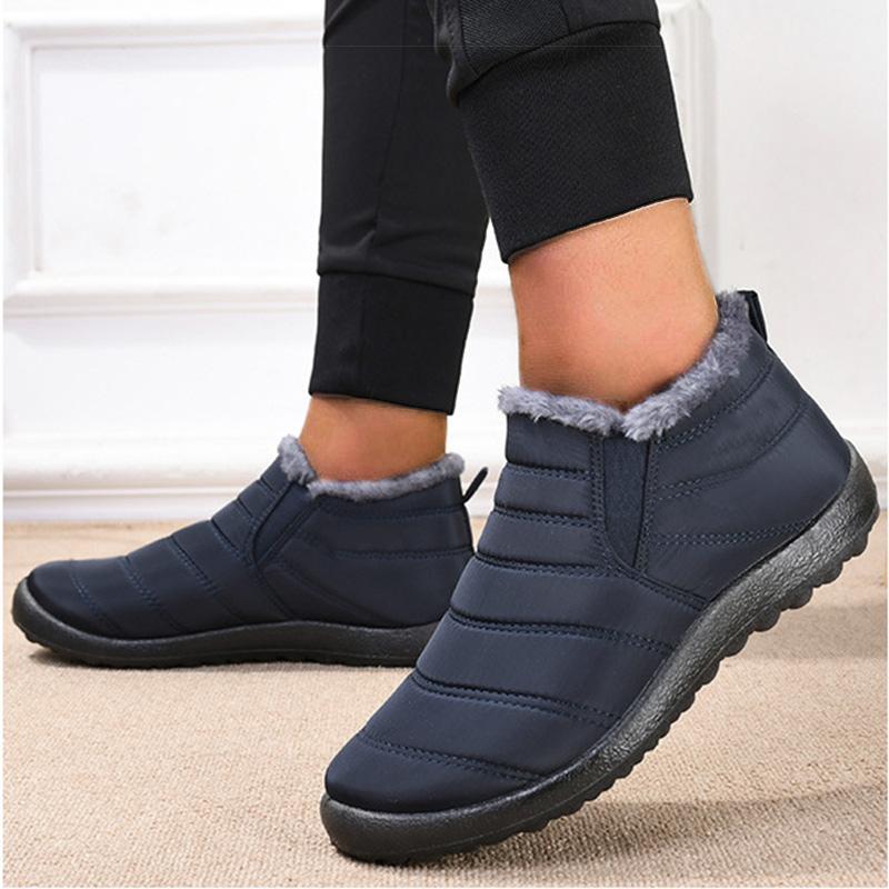 Men Boots  Winter Shoes For Man Keep Warm Winter Boots Casual Fur Botas Para  Slip On Snow Boots Ankle Men'S Footwear