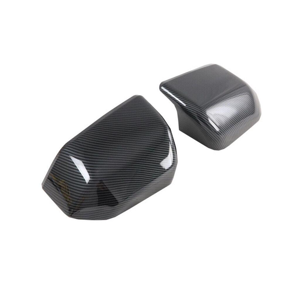 For Ford F150 2015-2020 Raptor Rearview Side Mirror Cover Wing Cap Exterior Door Rear View Case Trim Carbon Fiber Black Silver