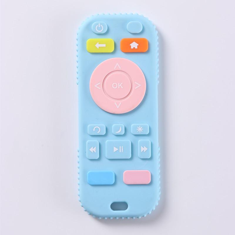 Baby Silicone Remote Control Teether Baby Anti-eating Hand Teething Stick Cartoon Soothing Bite Toys