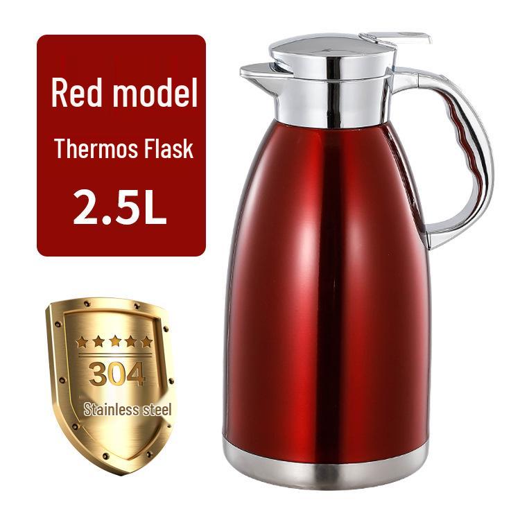 

6 Stainless Steel Thermos - Large Capacity Home Kettle for Hot Water, Long-Lasting Vacuum Insulation