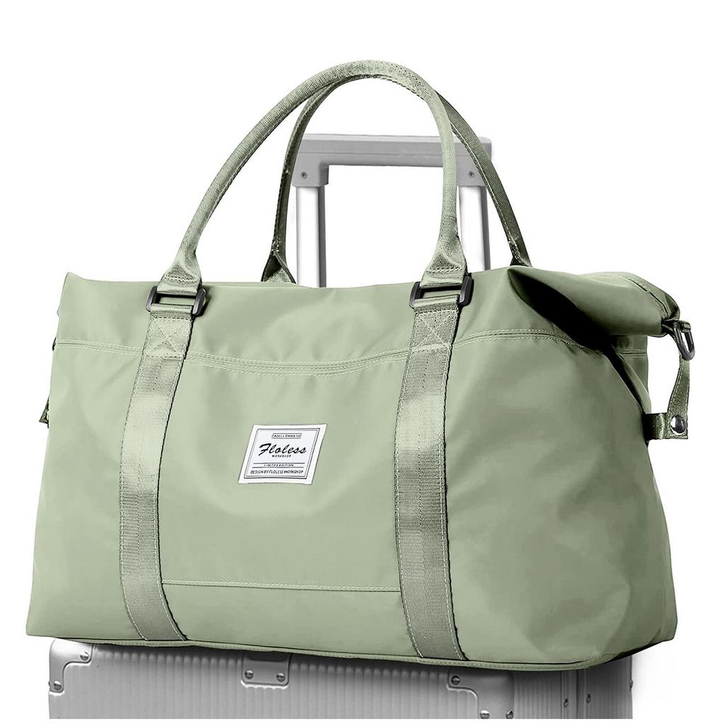 Geantă de călătorie, geantă de sport, geantă de gimnastică, genți de noapte pe umăr pentru femei cu mânecă pentru cărucior, geantă de transport pliabilă