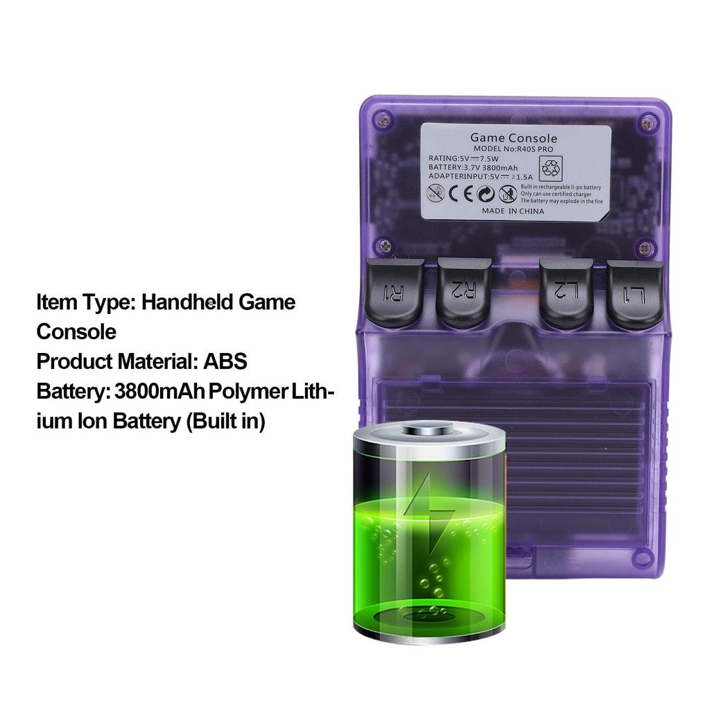 Retro Handheld Game Portable Video Game Console for IPS 640x480 45 Emulators Console, Single-Player Games, 3.5-Inch Screen, 30,000 Built-in Games,