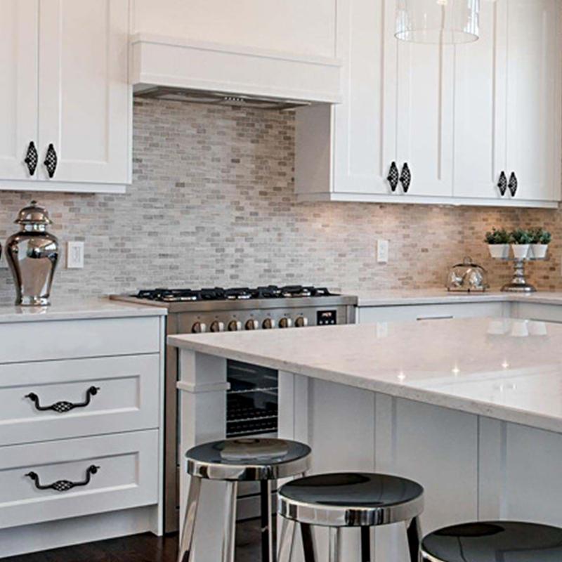 1 buc mânere de dulap de bucătărie durabile în formă de colivie pentru păsări, mânere de sertar vintage, buton negru pentru mobilier, mâner gol, instalare ușoară