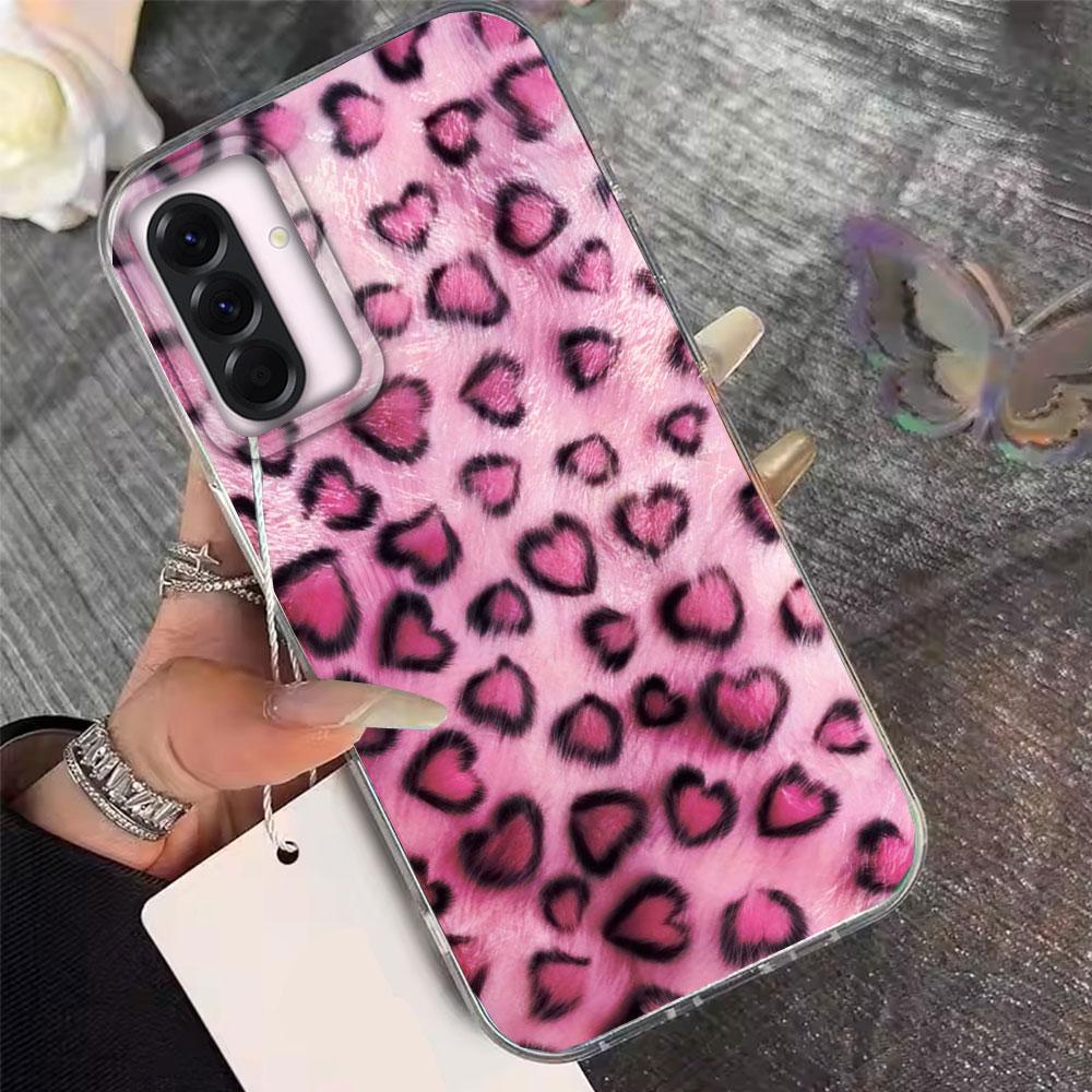Gold Leopard Fashion Women Phone Case for Samsung Galaxy A16 A55 A07 A17 A56 A36 A26 A53 A06 A14 A24 A34 A54 A15 A12 A22 Cover