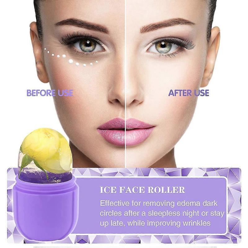 ice Face Roller, Ice Facial Roller For Face Eyes And Neck To Brighten Skin & Enhance Your Natural Glow/reusable Facial Treatment Tools (b, Purple)