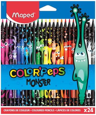 Maped Colorpeps Monster Triangular Colored Pencils 24 Colors