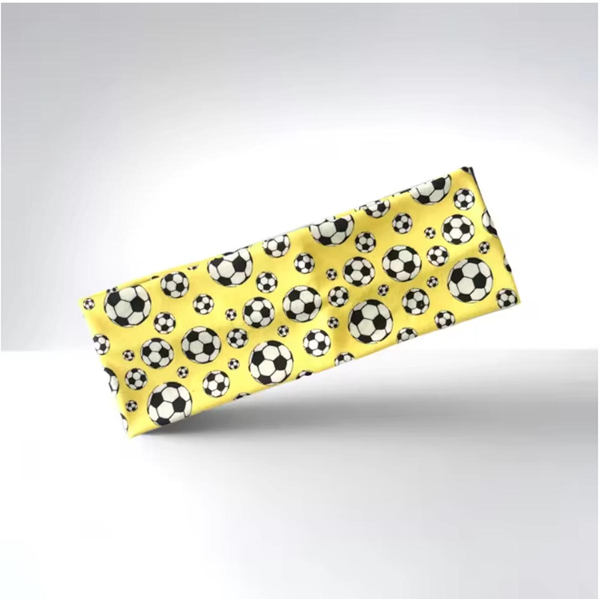 

Colorful Football Print Headband Non Slip Sweatband for Sports Yoga Fitness Casual Wear Stylish Hair Accessories for Boys Girls