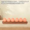 PAVIKE Wooden Egg Stand, 6-Grid Egg Holder, Egg Case, Egg Holder, Egg Storage Tray, Refrigerator, Kitchen Supplies