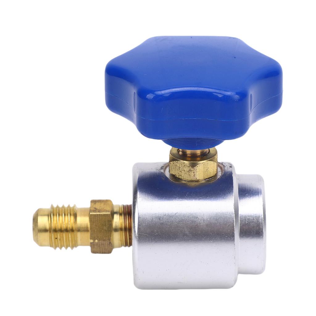 R134A Can Tap Valve Replacement for 14 Inch 12 Inch AC Freon Charging Hose Self Sealing Metal