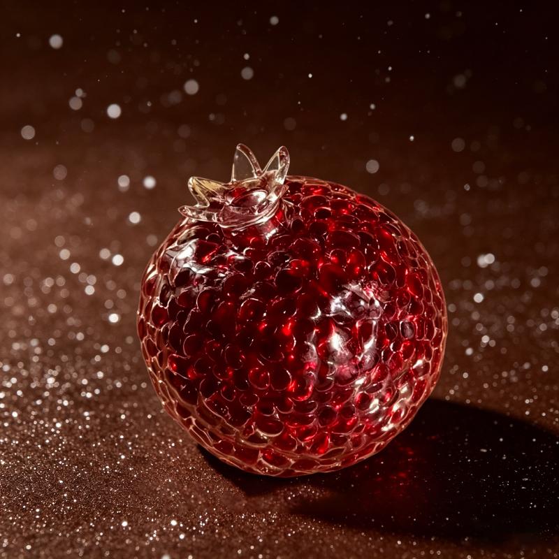 Squishy Pomegranate Stress Relief Squeeze Ball Funny Fidget Toy Anti-Anxiety Gift Kids Adults Holiday Party