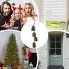 Bells Christmas Decor Decorative Bells Rustic Decor Tree Ornaments Iron Wind Chimes Home Decorations for Front Door Window Porch