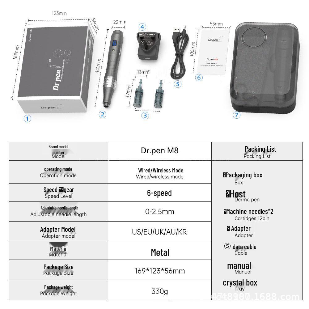 Dr. Pen M8 Microneedling Device for Acne Scars, Pore Reduction, and Freckle Removal