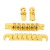 Split Guitar Bridge Zinc Alloy Individually Adjustable 10.4mm Guitar String Through Bridge Replacement for LP Gold