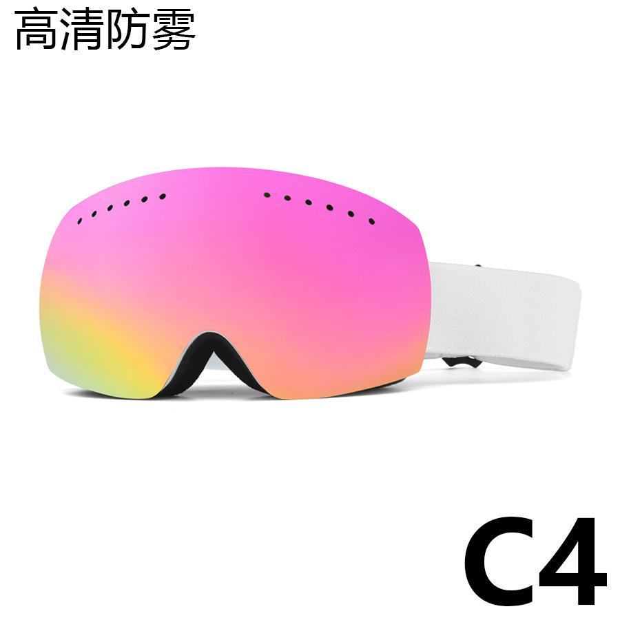 New Double-layer Anti-fog Ski Goggles, Outdoor Spherical Ski Glasses, Adult Protective Goggles for Mountaineering and Outdoor Snow Activities