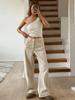 Nuovi Jeans Baggy Vintage Beige anni 2000 Donna Y2k Harajuku Vita Alta Pantaloni Denim Femminili Moda Retro Estetica anni '90 Pantaloni Ampi 2024
