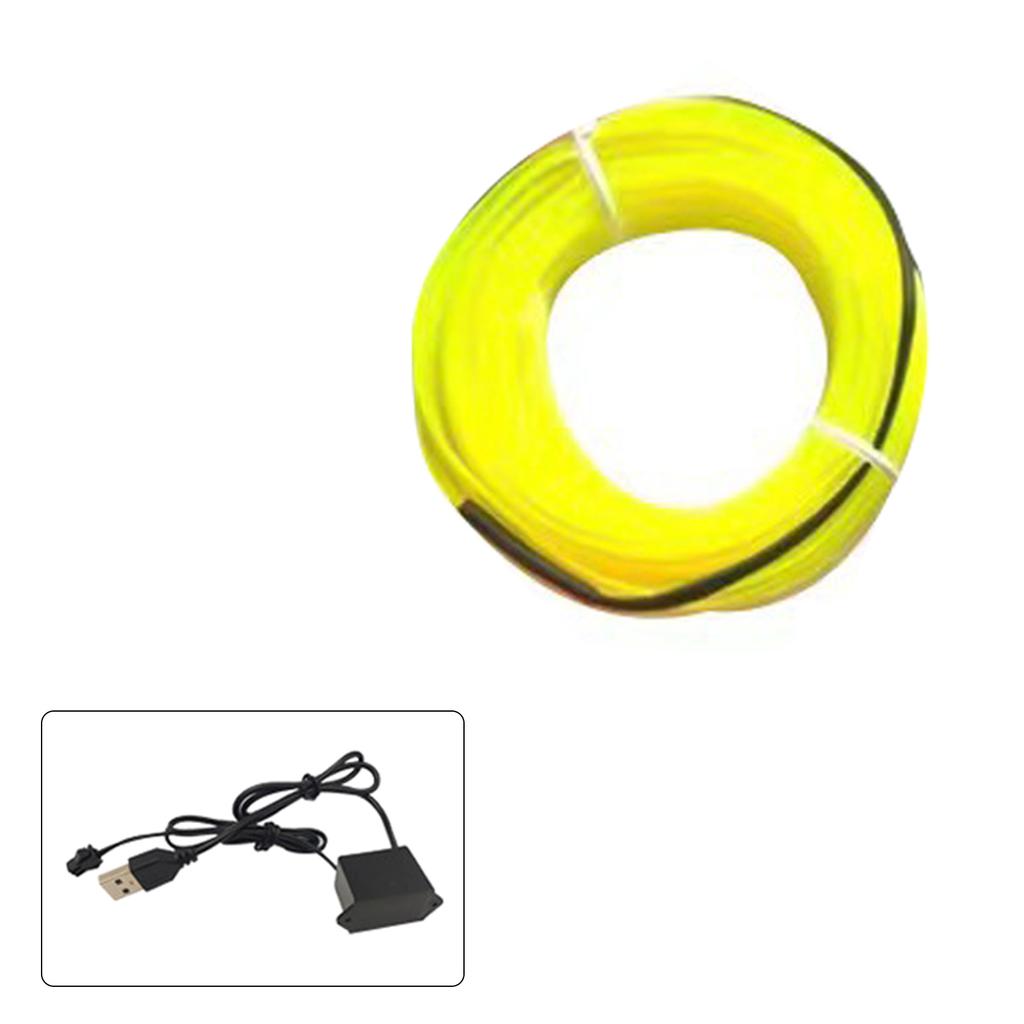 USB Car Interior Strips Lights Multicolor LED Fiber  Lighting set Simple Installation for Dashboard & Console