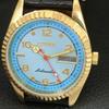 VINTAGE REFURBISHED CITIZEN AUTOMATIC JAPAN MENS SKY BLUE DIAL WATCH a445316-1