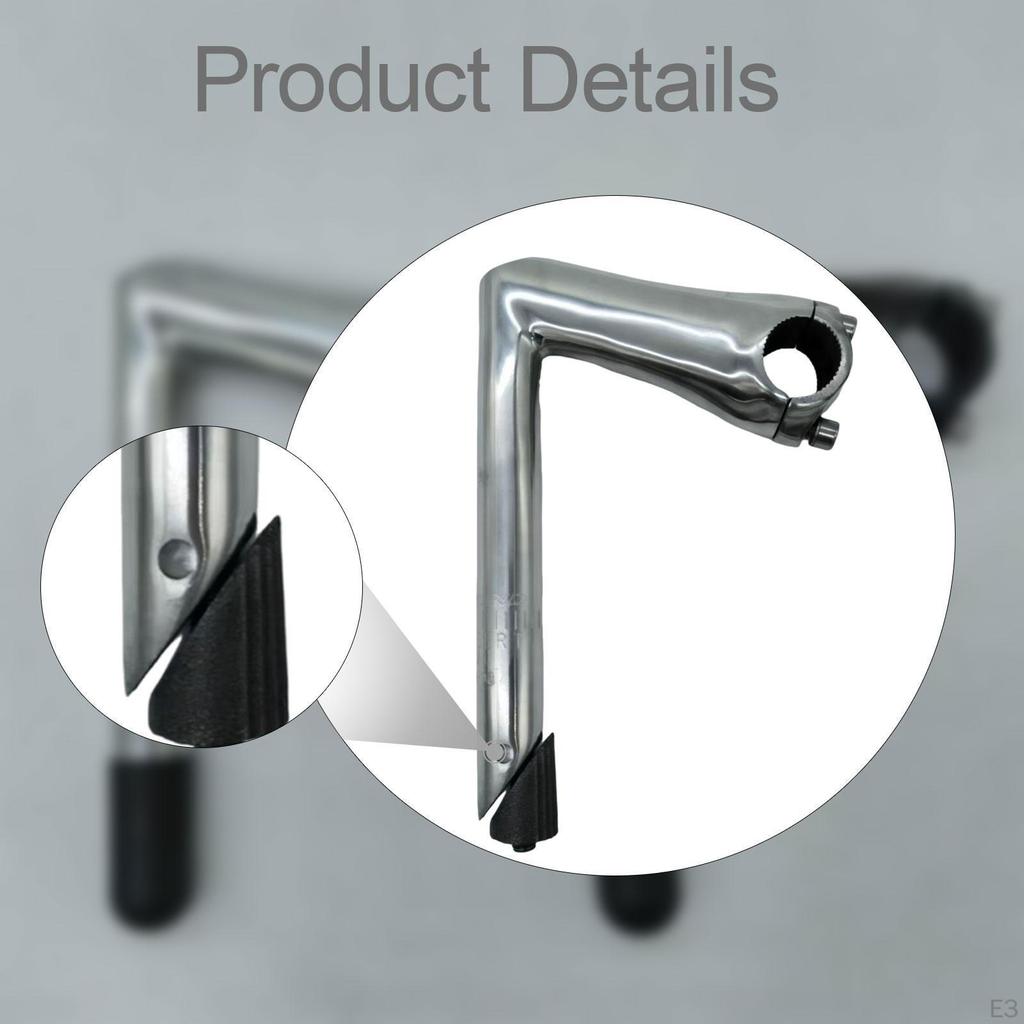 Quill Stem Bike Handle Bar Gooseneck Aluminum Alloy Easy Installation 25.4mm Handlebar Riser