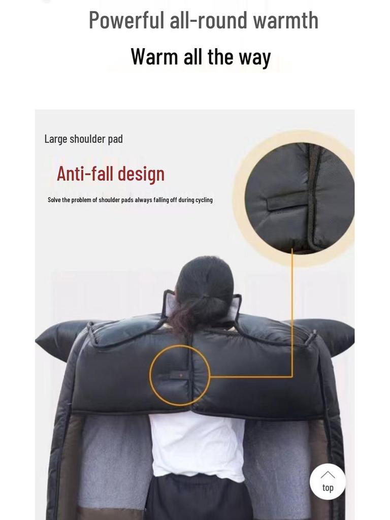 Bardzo gruby aksamitny zimowy ekran na przednią szybę: Wodoodporny/Wiatroodporny na rowery elektryczne i trójkołowe