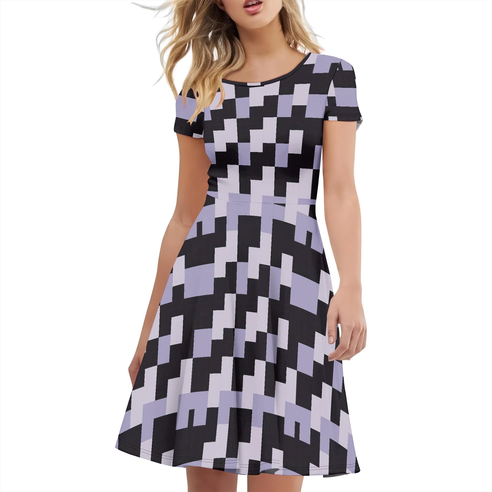 

Летнее платье для женщин Повседневное платье-футболка с коротким рукавом Свободное Пляжный отпуск Юбка на бретелях 6XL