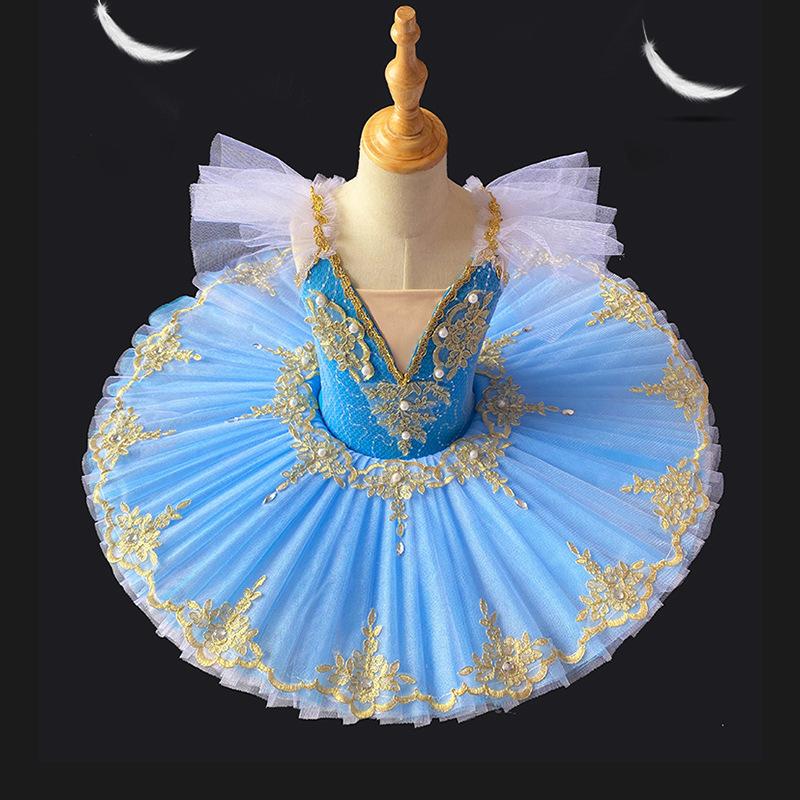 

Angel Dream Золотая водорастворимая кружевная сетчатая танцевальная юбка Лебединая танцевальная юбка балетный костюм 120 синий