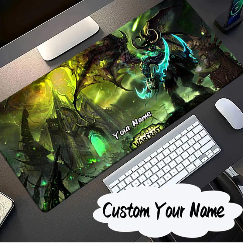 Custom Name Mouse pad Dragon's Fiery Warcraft game Mouse pad, Gaming Mouse Pad, keyboard pad, Desk Decor for computer notebook Fan Birthday Gift
