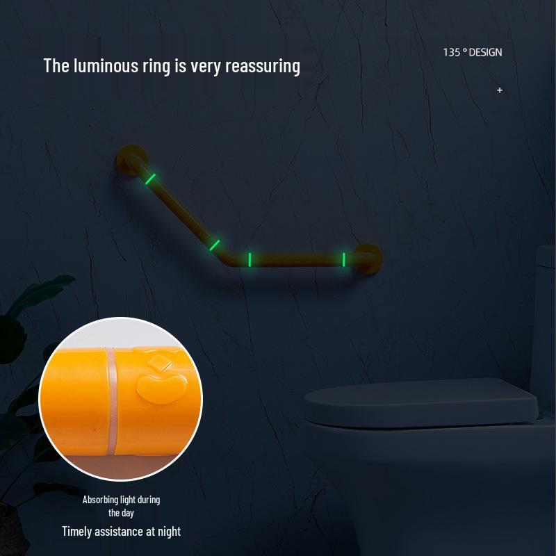 Rostfritt stål 135° L-format barriärfritt badrumsstödhandtag för äldreboenden och sjukhus