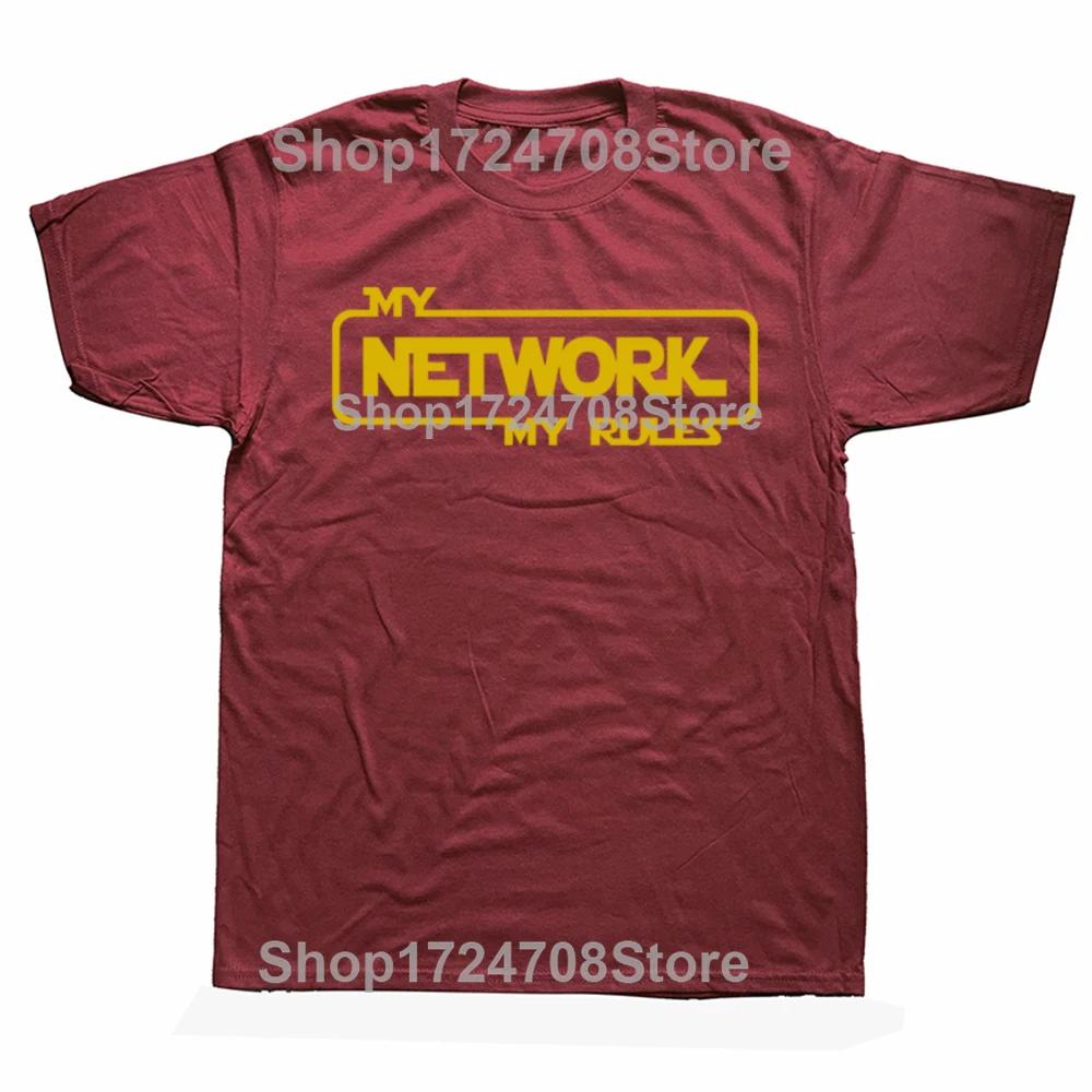 Lustige My Network My Rules Grafik T-Shirts Herren Damen Mode Lässiges T-Shirt 100% Baumwolle Locker Übergröße Netzwerkadministrator T-Shirt