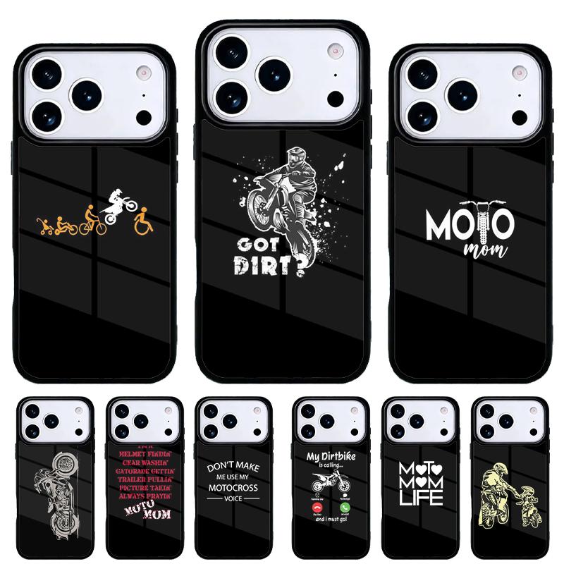 Moto Cross Motorcycle Sport Phone Case for iPhone 17 Air 16e 15 14 13 Pro Max Back Cover for 12 11 Pro Coque