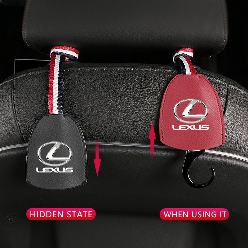 1Pcs PU Leather Car Seat Back Hooks Interior Accessories For Lexus F SPORT LBX NX RX 350h 450h ES UX 300e GS GX IS LS LX CT LC