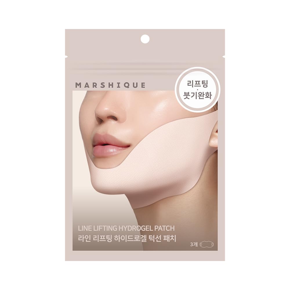 MARSHIQUE Liftingujący Hydrożelowy Plaster Pielęgnacyjny do Twarzy Mniejsza Twarz Linia Twarzy Koreańskie Kosmetyki V-Line (3 szt) Lifting, Lifting, Pielęgnacja, Pielęgnacja, Pielęgnacja środkowej części twarzy,