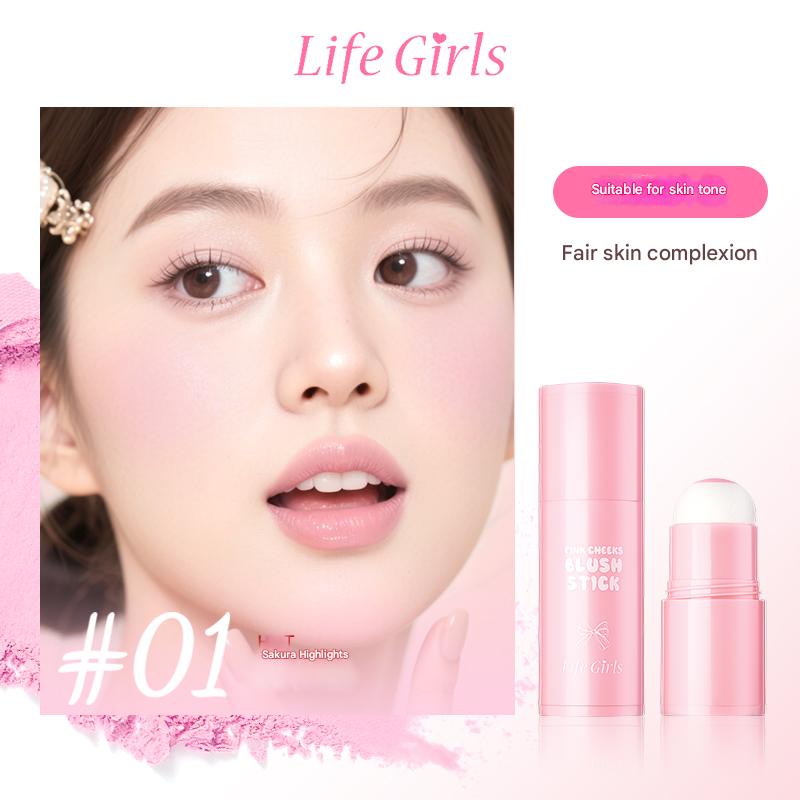 

Life Girls Pink Blush Stick Long Lasting Korean Style Cream Blush For Beginner Create A Natural Look