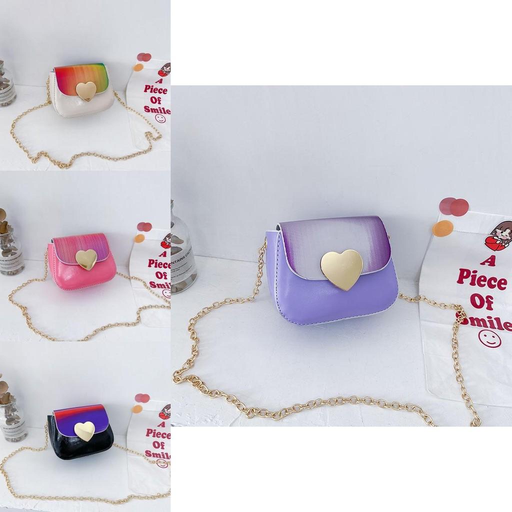 Stylish Mini Chain Bag For Kids In Black Pink White Purple Green Colors Perfect For Girls