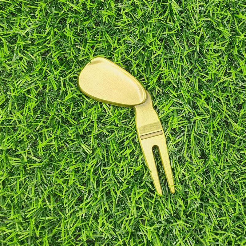 Golfs Balls Marker Alloy Curved Spit for Men Women Golfer Golfs Accessory Golf Divot Repair Tool Golf Green Divot Tool