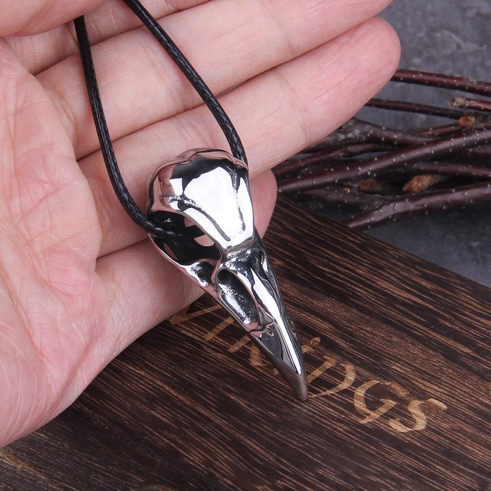 1 stk Mini Crow Skull Halskjede Replica Crow Magpie Crow Poe Steampunk Gift Creative Zombie Gift, smykker for menn og kvinner