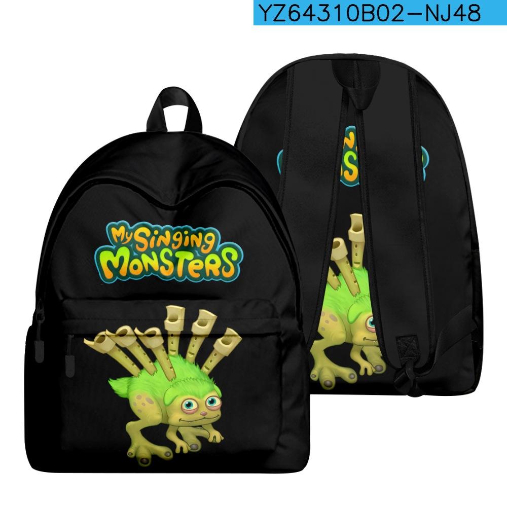 Cartoon Youthful My Singing Monsters Student School Bags Notebook Backpacks 3D Print Oxford Boys/Girls Funny Travel Bags