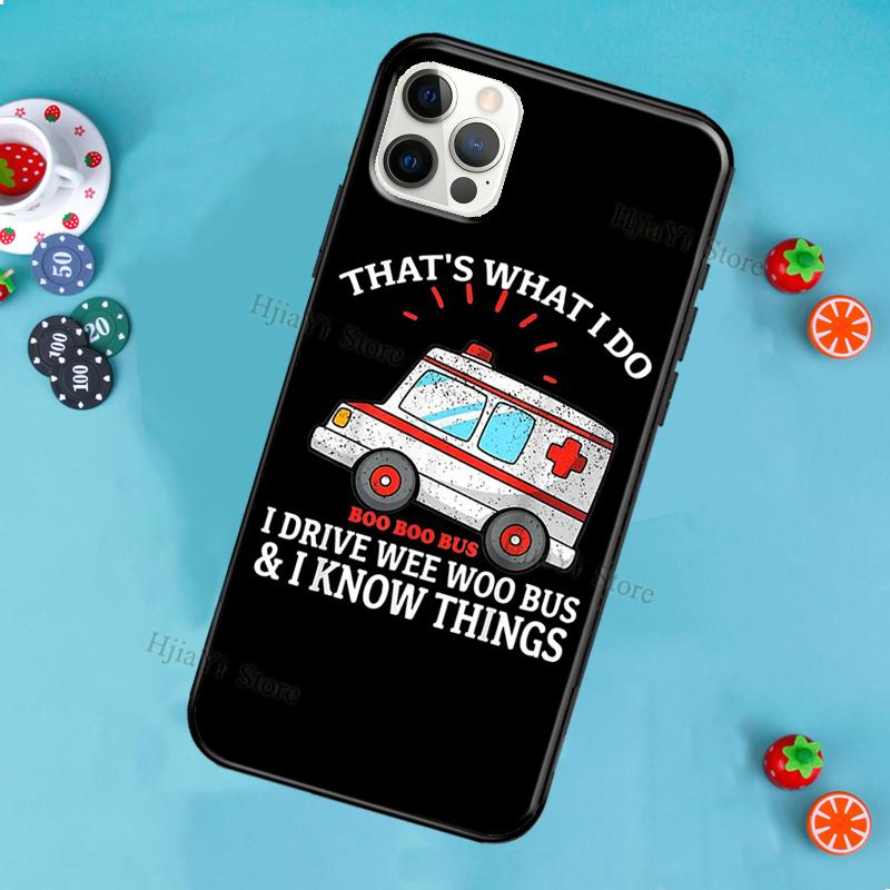 Ambulance EMS EMT Paramedic Soft Case For iPhone 13 12 11 14 Pro Max XS XR X 12 13 mini SE 2020 6S 7 8 Plus Phone Cover