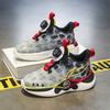 Boys basketball shoes children's mesh breathable sports shoes 2025 autumn new student travel shoes medium and older children's wave shoes
