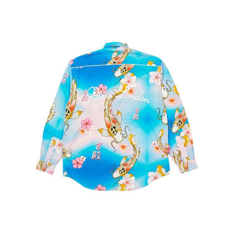Palace FW21 Carp Shirt Unisex Shirts Blue Pink P21SHT004