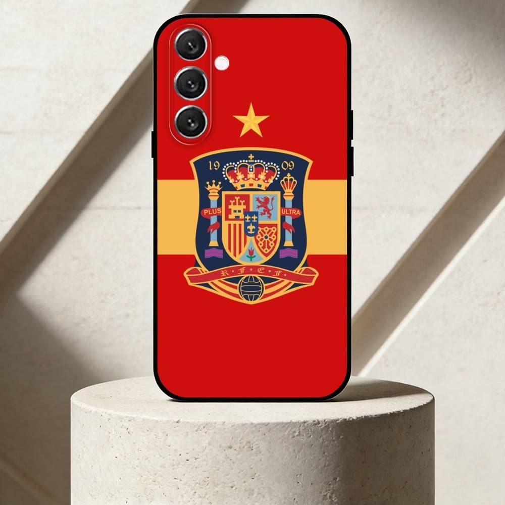 S-Spanish flag Phone Case For Samsung Galaxy A13,21s,22,31,32,52,53,71,72,73,Soft Black Cover