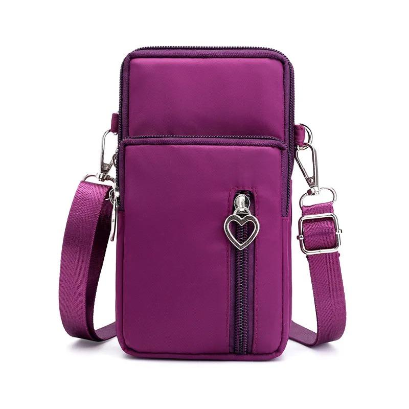 Crossbody Bag For Women Waterproof Nylon Multifunction Casual Small Pouch Fashionable Mobile Phone Bag Sport Purse Minimalist Style Arm Bag