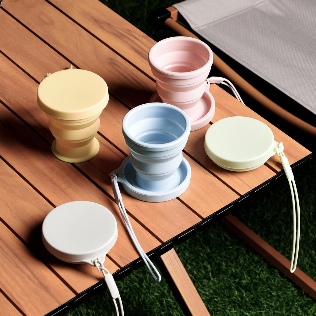 Silicone Folding Water Cup Portable Travel Outdoor Cup High Temperature Resistant Easy Storage Retractable Mini Water Cup