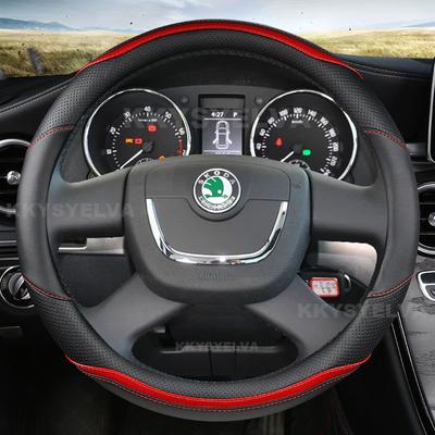 Funda para Volante de Coche Para Skoda Octavia Superb 2012 Fabia Skoda Octavia a5 2012 2013 Yeti 2009-2013 Accesorios para Coche