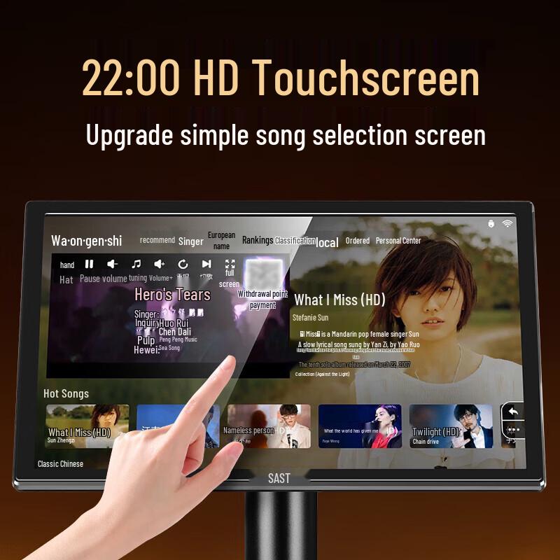 SAST Professional 22-inch Smart KTV Karaoke System CN Plug (adapter Included)
