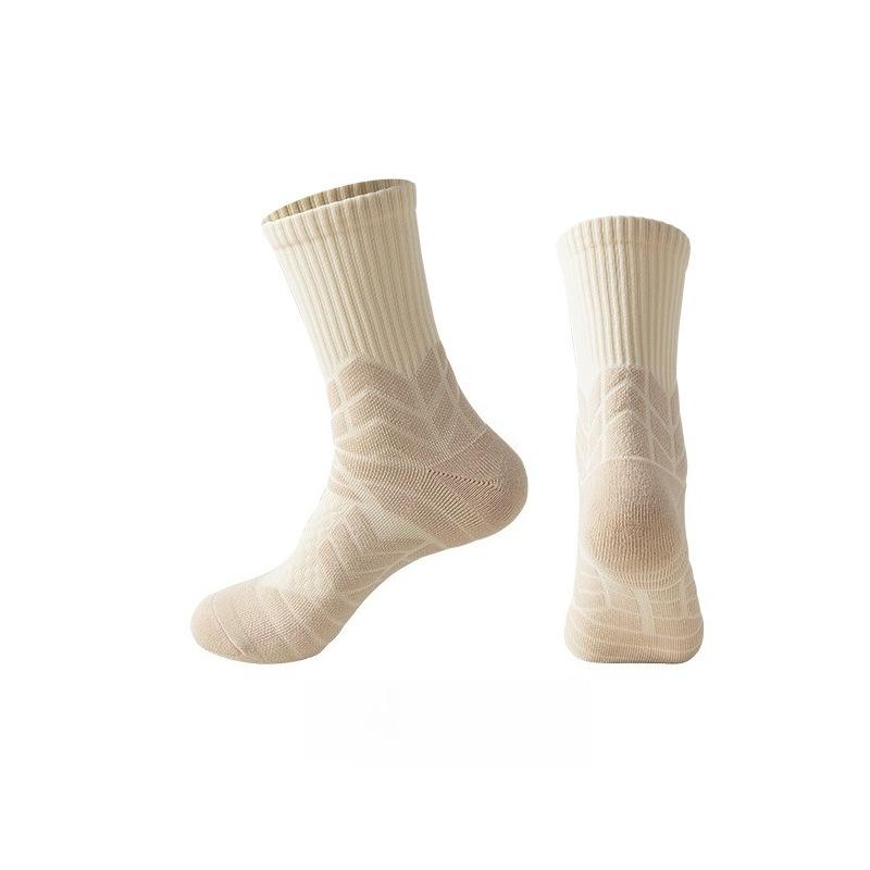 Men Socks Compression Stockings Breathable Cotton Basketball Wicking Sports Tube Elastic Socks Moisture Sport High Socks Cycling