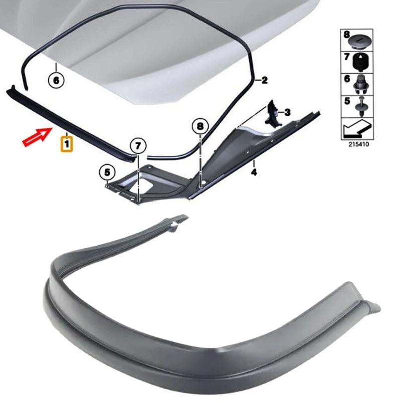 51767206521 for F10 E39 E60 E61 520i Front Hood Engine Seal Strips Replacement Automotive Accessories