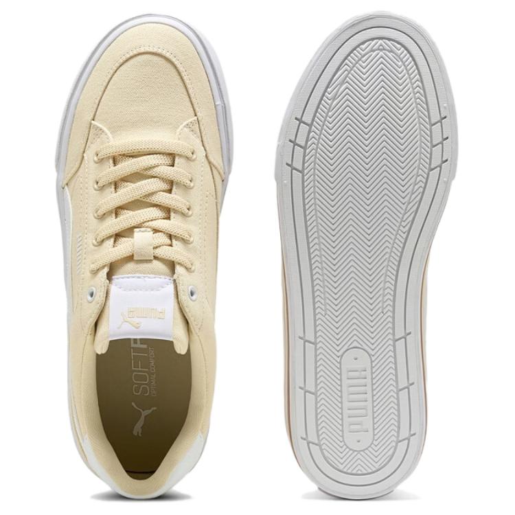 PUMA Court Classic Vulc FS Unisex Low Top Skate Shoes Light Yellow 396353-23