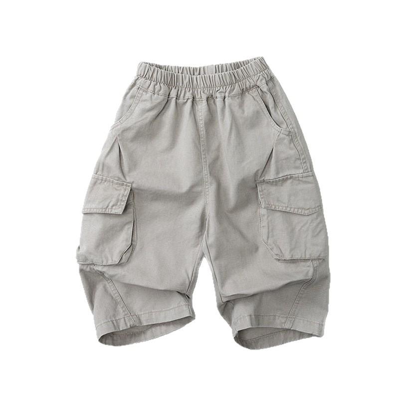 Kids Casual Loose Cargo Pants Korean Style Children Outer Wear Trousers